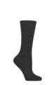 Ladies 1 Pair Falke Cosy Wool and Cashmere Boot Socks - Anthracite