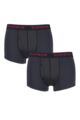 Mens 2 Pair Glenmuir Performance Underwear 3-Inch Leg - Black / Red