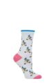 Ladies 1 Pair Thought Bamboo and Organic Cotton Animal Socks - Blue