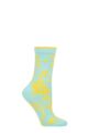 Ladies 1 Pair Thought Bamboo and Organic Cotton Floral Socks - Mint
