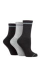 Ladies 3 Pair SOCKSHOP TORE 100% Recycled Fashion Cotton Sports Socks - Black