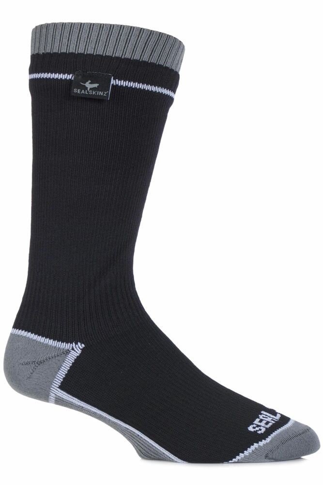 Mens and Ladies 1 Pair SealSkinz 100 Waterproof Thin Mid Length Socks