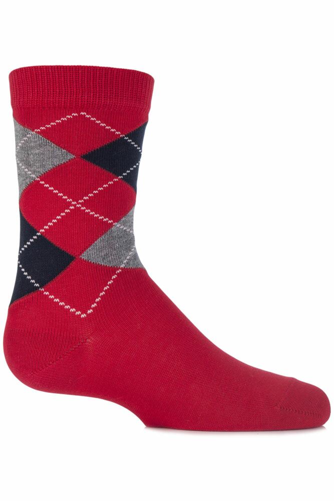 Boys and Girls 1 Pair Falke Cotton Argyle Socks In 4 Colours