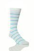 Mens 1 Pair Pantherella Spaced Stripe Cotton Lisle Socks 25% OFF