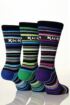 Mens 3 Pair Kickers Striped Socks