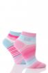 Ladies 2 Pair Elle Bamboo Striped Trainer Liners In 2 Colours