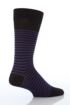 Mens 1 Pair Pantherella Cotton Lisle Thin Striped Socks 25% OFF