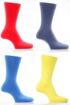 Mens 1 Pair SockShop Colours Single Cotton Rich Socks 6-11 Mens - Pillar Box Red