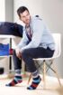 Mens 3 Pair Kickers Multi Striped Cushioned Socks In 3 Colours