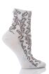 Ladies 1 Pair Levante Flower Design Crew Socks 33% OFF