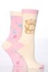 Ladies 2 Pair Forever Friends Bear & Flower Socks