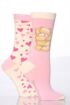 Girls 2 Pair Forever Friends Bear & Heart Socks