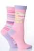 Ladies 2 Pair Forever Friends Happy Birthday! Patterned Socks
