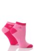 Ladies 2 Pair Elle Bamboo Trainer Liners With Contrast Heels Toes & Cuffs In 2 Colours