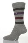 Mens 1 Pair Burlington Fashion Block Stripe Socks In 4 Colours