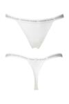 Ladies 2 Pair Calvin Klein 365 Cotton Stretch Thongs 33% OFF