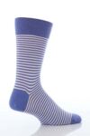 Mens 1 Pair John Smedley Murray Thin Striped Wool Socks In 4 Colours