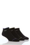 Mens 3 Pair Pringle Plain Secret Socks with Contrast Logo In 2 Colours