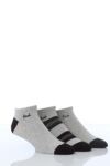 Mens 3 Pair Pringle Stripe & Plain Secret Socks In 2 Colours