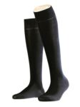 Ladies 1 Pair Falke Support Light Cotton Mix Knee Highs In 4 Colours