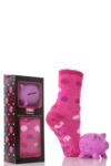 Ladies Totes Spotty Pig Money Box & Socks Set In 2 Colours