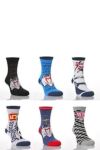 Boys 4 Pair TM Speed Racer Socks