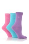 Ladies 3 Pair Pringle Isobel Plain Bamboo Socks In 7 Colours