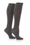 Ladies 2 Pair Pringle Lisa Ruched Leg Knee High Socks In 3 Colours