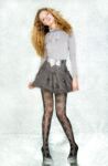 Ladies 1 Pair Jonathan Aston Kay Bi-colour Patterned Fishnet Tights