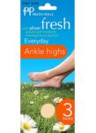 Ladies 3 Pair Pretty Polly Everyday Fresh Ankle Highs In 2 Colours