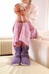 Ladies 1 Pair Aroma Hot Sox Lavender Essential Oil