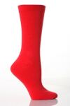 Kids 1 Pair SockShop Colours Outstanding Quality & Value Plain Red Cotton Socks