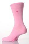 Ladies 1 Pair SockShop Individual Pink Embroidered Initial Socks - Y
