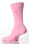 Ladies 1 Pair SockShop Individual Pink Embroidered Initial Socks - N