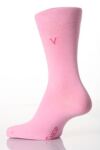Ladies 1 Pair SockShop Individual Pink Embroidered Initial Socks - V