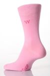Ladies 1 Pair SockShop Individual Pink Embroidered Initial Socks - W
