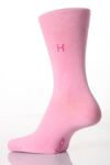 Ladies 1 Pair SockShop Individual Pink Embroidered Initial Socks - H