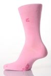 Ladies 1 Pair SockShop Individual Pink Embroidered Initial Socks - E