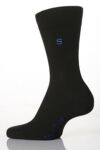 Mens 1 Pair SockShop Individual Black Embroidered Initial Socks - S