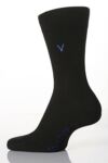 Mens 1 Pair SockShop Individual Black Embroidered Initial Socks - V