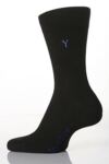 Mens 1 Pair SockShop Individual Black Embroidered Initial Socks - Y