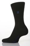 Mens 1 Pair SockShop Individual Black Embroidered Initial Socks - Z