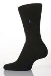 Mens 1 Pair SockShop Individual Black Embroidered Initial Socks - L