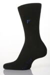 Mens 1 Pair SockShop Individual Black Embroidered Initial Socks - F
