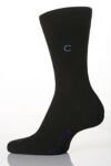 Mens 1 Pair SockShop Individual Black Embroidered Initial Socks - C