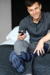 Mens 2 Pair Totes Naturals Wool Blend Slipper Socks In 4 Colours