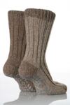 Mens 2 Pair Totes Naturals Wool Blend Slipper Socks