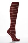 Ladies 1 Pair Elle Lurex Stripe Knee Highs In 3 Colours