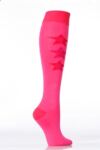 Ladies 1 Pair Playboy College Honey Star And Bunny Head Design Knee High Sock