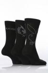 Mens 3 Pair Playboy Design Socks